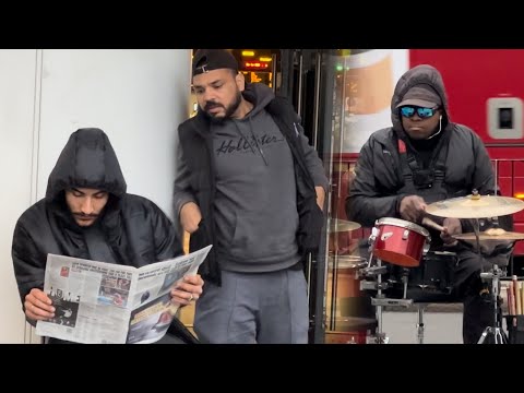 Sharing newspaper | dancing infront of a drummer | walking next to stranger | joker pranks