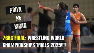 76kg Final: Haryana’s Priya vs Kiran at the World Wrestling Championships Trials!