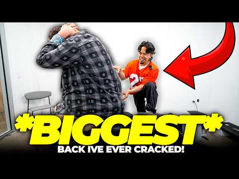 **BIGGEST BACK** I'VE EVER CRACKED! 😱 | Asmr Chiropractic Crunchy Adjustment | Dr Tubio