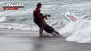 Lifeguard Saves Life Of a Human Being At The Beach