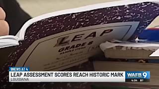 YouTube video thumbnail: School Systems in Louisiana Show Growth in LEAP Test Scores