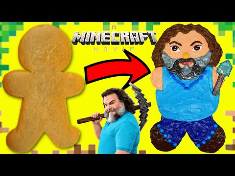 A Minecraft Movie STEVE Jack Black Gingerbread Man Cookie Decoration DIY