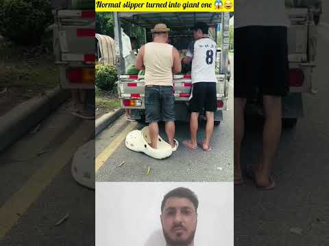 Giant slipper prank gone unexpectedly😂