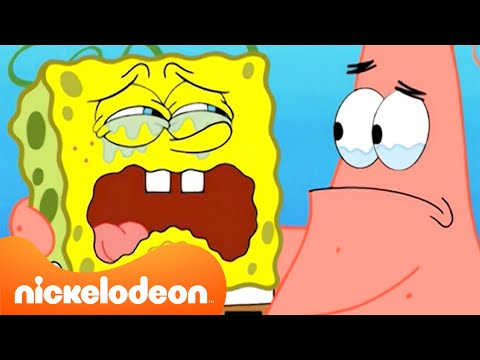 Bob Esponja | Personagens do Bob Esponja CHORANDO por 90 Minutos Seguidos 😭 | Nickelodeon