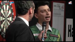 First Brazilian darts player who's playing a European Tour match