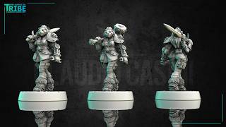 Female panda folk artificer creator fighter cleric paladin with sword or hammer - 3d model stl file