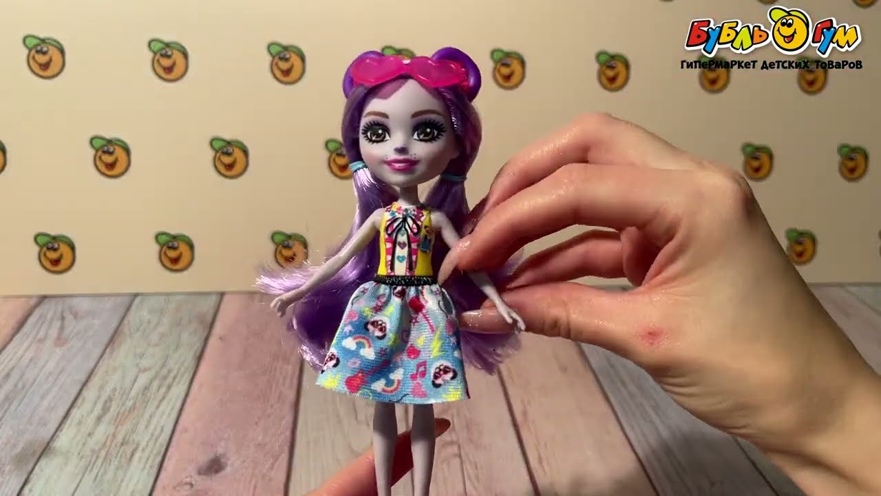 Кукла Enchantimals Пемма Панда и питомец Кламбер - видео Кукла Enchantimals Пемма Панда и питомец Кламбер - видео