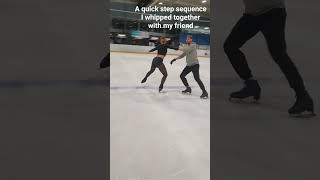 Half improvised ice dance step sequence with my colleague Aurelija