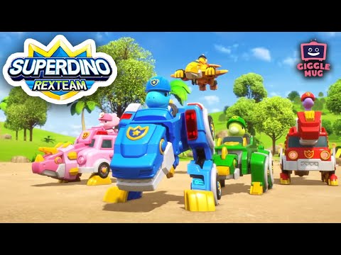 Bibi And Raco's Visit | Super Dino (14-Minute Cartoon for Kids!)