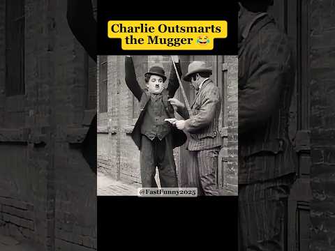 Charlie Chaplin Outsmarts a Mugger😂 #charliechaplin #comedyshorts #classiccomedy