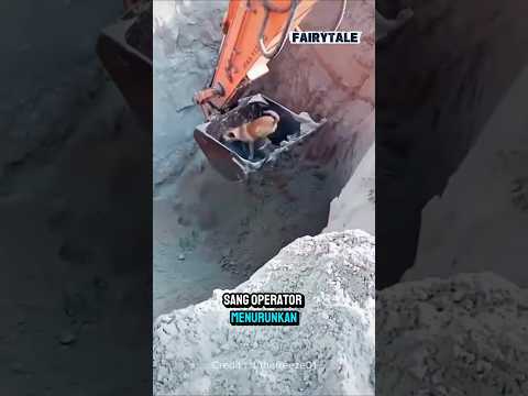 Anjing ini selalu menantang ekskavator #shorts