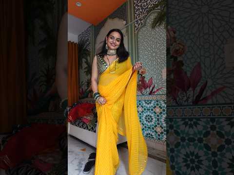 Links in community post #saree #teejlook #meesho #blouse #styling #festivesaree