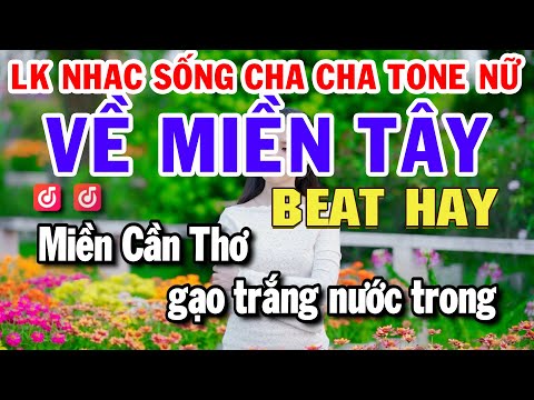 Karaoke Lk Nhạc Sống Trữ Tình Dân Ca Miền Tây Tone Nữ | Về Miền Tây | Huỳnh Lê