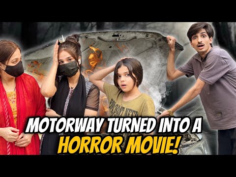Night trip thi per feel horror movie wali aa rahi thi...☠️motorway￼ darkness aur sirf hum😱 #funny