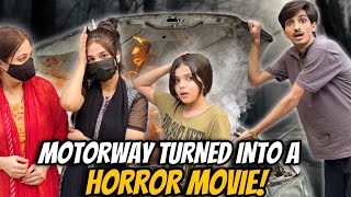 Night trip thi per feel horror movie wali aa rahi thi...☠️motorway￼ darkness aur sirf hum😱 #funny
