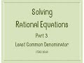 Adding and Subtracting Rational Expressions with Least Common Denominator