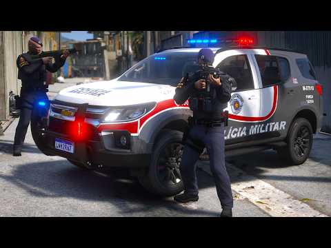 ABORDAGEM NOTURNA: 157 EM ANDAMENTO - FORÇA TÁTICA PMESP | GTA 5 POLICIAL