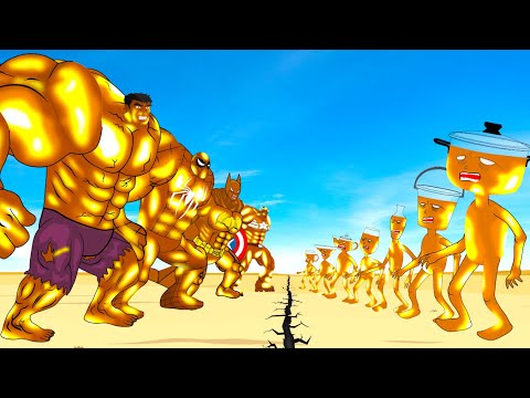 Rescue GOLD BATMAN & SPIDERMAN, HULK, CAPTAIN Vs MONSTER RADIATION: Returning From The Dead SECRET!