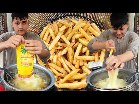 16 Years Old Kid Selling FRENCH FRIES 🍟 HARDWORKING AFGHANI BOY 🇦🇫 Street Food Afghani Fries Recipe