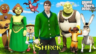Shrek မိသားစုကကျွန်တော့်ကိုမွေးစားခဲ့တယ် | Shrek family adopted me in GTA V | TLKHA