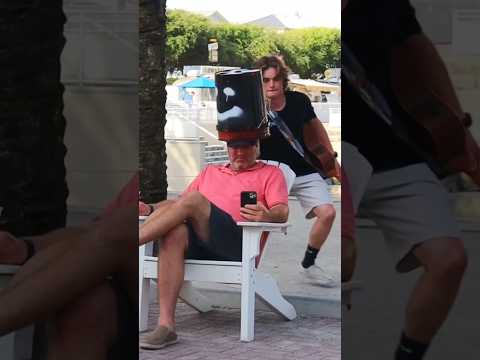 Bucket On Stranger Prank!