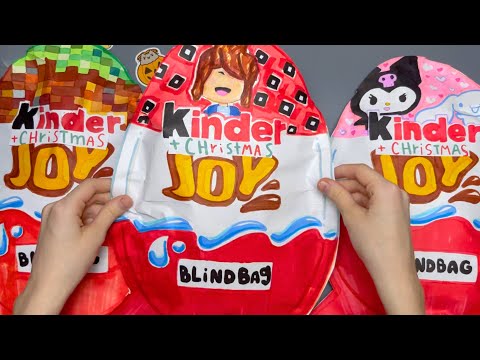 ✨Paper diy✨3 Kinder Joy paper blind bags unboxing!|ASMR|DIY