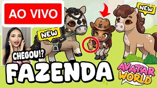 NOVO MAPA CHEGANDO! FAZENDA COM CAVALOS, NOVA ATUALIZAÇÃO PAZU AVATAR WORLD! Mary Games está ao vivo