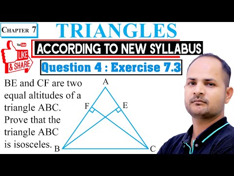 Class 9th Maths - Q4, Exercise 7.3 🔥- Chapter 7 Triangles According To New Syllaubs
