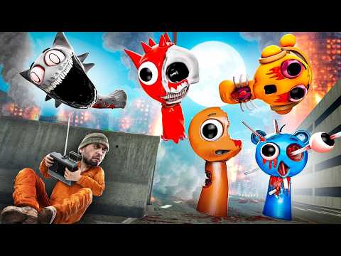 DESCUBRIMOS a INCREDIBOX SPRUNKI HORROR con UN DRON que lo CAPTURÓ | GARRY'S MOD