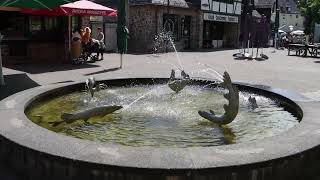 27 - fountains at the Eder dam