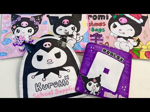 [💜paper diy💜] KUROMI SCHOOL, ROBLOX, MAKEOVER BLIND BAGS COMPILATION unboxing! | asmr