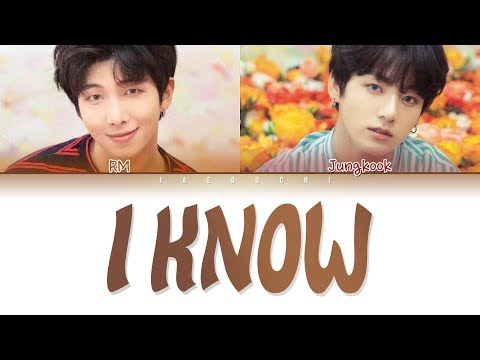 BTS JUNGKOOK & RM - I KNOW (알아요) (Color Coded Lyrics Eng/Rom/Han/가사)