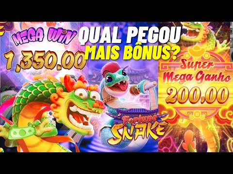 JOGUEI FORTUNE SNAKE E FORTUNE DRAGON JUNTOS, QUAL PEGOU MAIS BÔNUS???