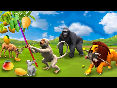 बंदर आम चोर और विशाल गोरिल्ला Bandar Aam Chor aur Vishal Gorilla Monkey Steal Mango & Giant Gorilla