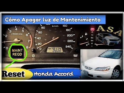 Reseteo indicador Mantenimiento Honda Accord 2000, sin escáner.