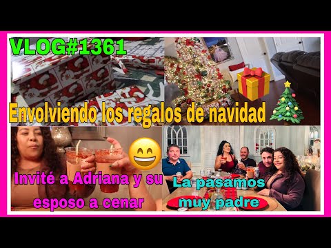 VLOG#1361ENVOLVIENDO LOS REGALOS DE NAVIDAD🎁🎄LE HICE UNA CENA A MI ADRIANITA😀LA PASAMOS SÚPER😃