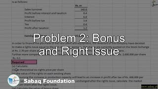 Problem 2: Bonus and Right Issue