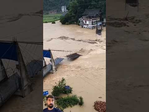 Check out the power of flowing flooded water || #youtubeshorts #viral #shortfeed #trending #flood