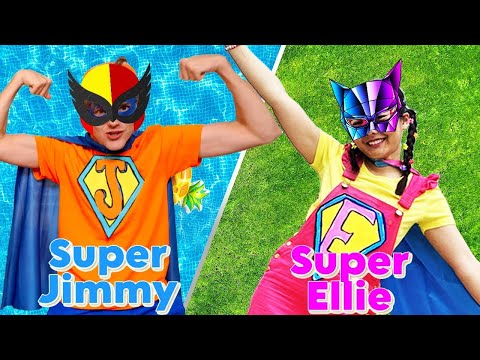 24 Hour Superhero Challenge Ellie vs Jimmy with DIY Costumes  | Ellie Sparkles Show