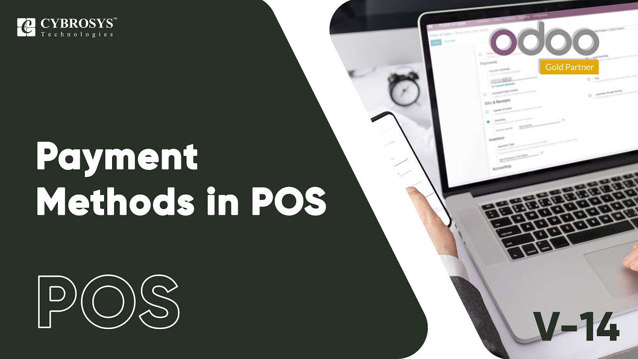 Payment Methods in Odoo 14 POS | 23.12.2020

To add payment methods in POS, you first need to create them. Go to Point of Sale ‣ Configuration ‣ Payment Methods and click ...