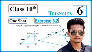 Triangle Solutions: NCERT Class 10 Maths Class 10 Ex-6.2 Q1 to Q10 Triangles Chapter 6