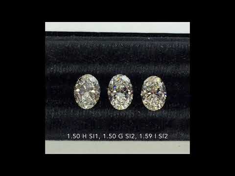 Ovals 1.50-1.59 Carat Near Colorless SI Clarity