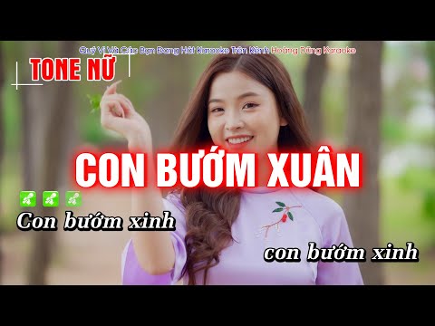 Karaoke Con Bướm Xuân Tone Nữ EDM Cực Bốc, Hát Cực Đã || Karaoke Nhạc Tết | Hoàng Dũng Karaoke