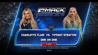 wwe2k25 Charlotte Flair VS Tiffany Stratton