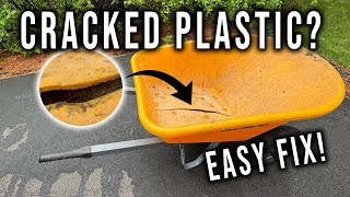 How to Fix Broken Plastic | Cracked Wheelbarrow Repair
