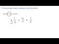 Converting Mixed Numbers to Decimals