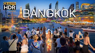 🇹🇭 4K HDR | The most beautiful view of Bangkok 2025 - Chao Phraya Tourist Boat