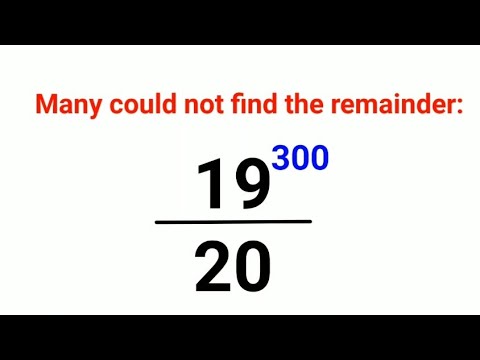 19^300/20 Many could not find the remainder. Remainder tricks - SOLVED in 10 secs FLAT!!