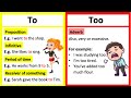 Understanding 'Too' and 'Two' Usage