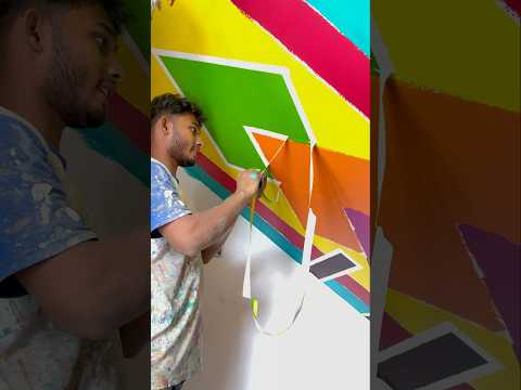 Maskin teyip ceiling design painting 🏡#wallpaiting #wall